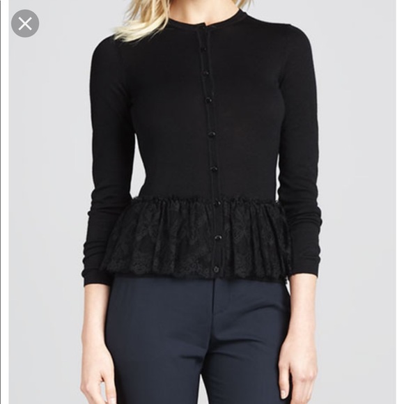 black peplum sweater